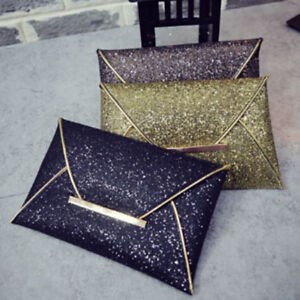 Women-Clutch-Handbag-Glitter-Sequins-Party-Evening-Wallet-Purse-Envelope-Bag-L