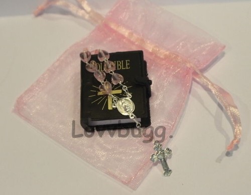 Genuine Fatima Rosary Set for American Girl 18" DOLL Child Communion SHIPDEAL! - Foto 10 di 11