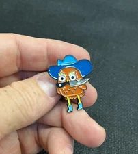 Cute & Deadly Friends Western Pals OWL With Knife Enamel Pin Open Box