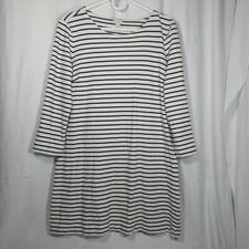 J crew womens medium dress striped tent sweater dress striped cotton