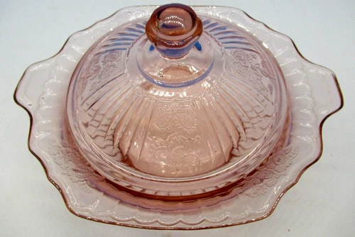 Vintage Pink Mayfair Butter Dish was Never Used PERFECT**