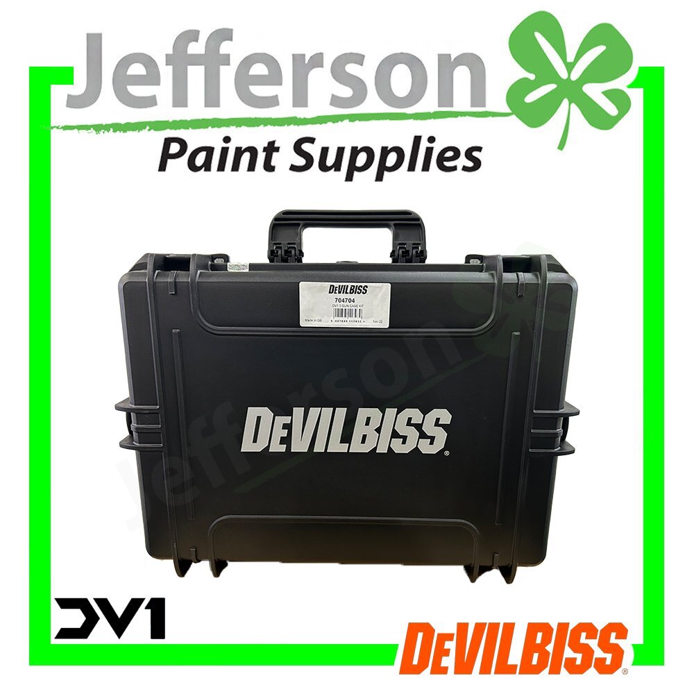 Devilbiss DV1 Ultimate 3 Spray Gun Case Kit Base / Clear / Touch Up