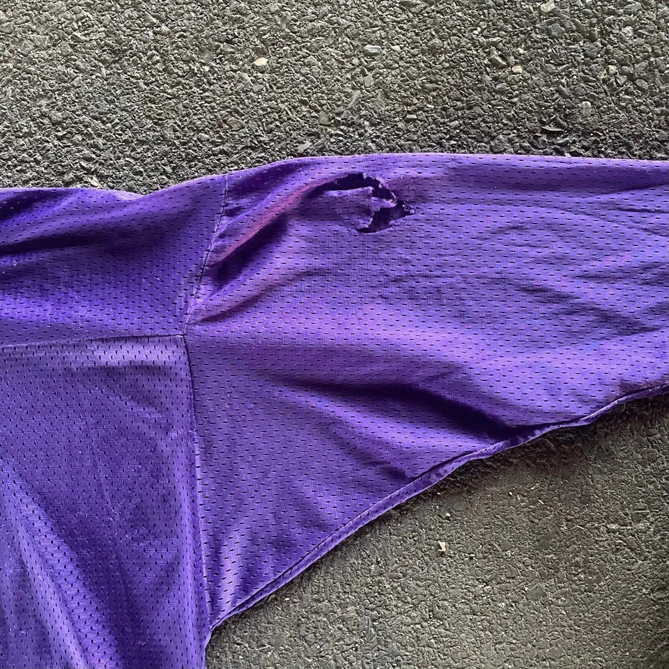 Camiseta deportiva grande vintage de malla Hurricanes años 90 púrpura manga larga Foto 4 de 4