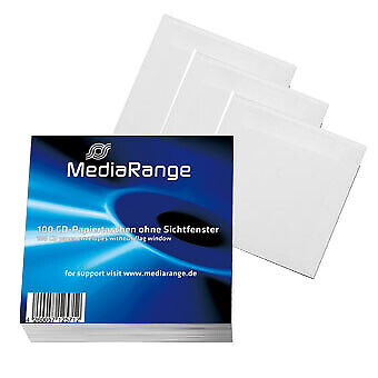 300 (3x 100) MediaRange CD DVD Papierhüllen ohne Sichtfenster - Bild 1 von 1