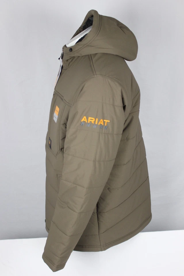 Мужская куртка Ariat Rebar Winter Valiant Ripstop Insualted Цвет шоколадный чипс Цвет коричневый - Изображение 2 из 4