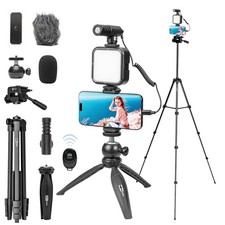 USKEYVISION Vlogging Kit for iPhone Youtuber Starter VLOGK4 Shotgun Mic