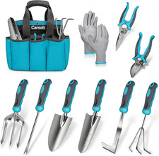 Gardening Tools Set, Stainless Steel, 10 Piece, Heavy Duty, Ergonomic Handles
