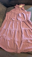Kirundo Halter Dress Women’s Lg–Neck Tie, Sleeveless, Boho Flowy Casual Mauve