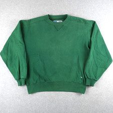 Vintage 90s Russell Athletic Crewneck Sweatshirt Youth Sz 2XL Green Made In USA
