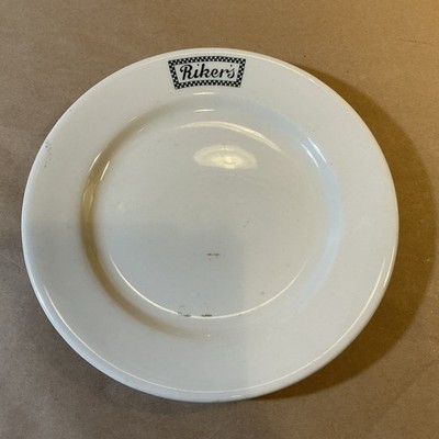 Vintage 1950s-1960s Riker s Plate Sterling China Manhattan, NY INV-B3D13