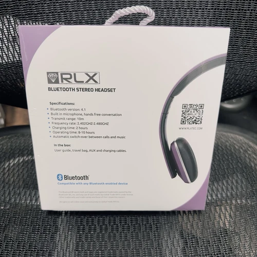 CASQUE STÉRÉO BLUETOOTH VIOLET RLX 100 neuf dans sa boîte scellé /neuf ! Détail 399,