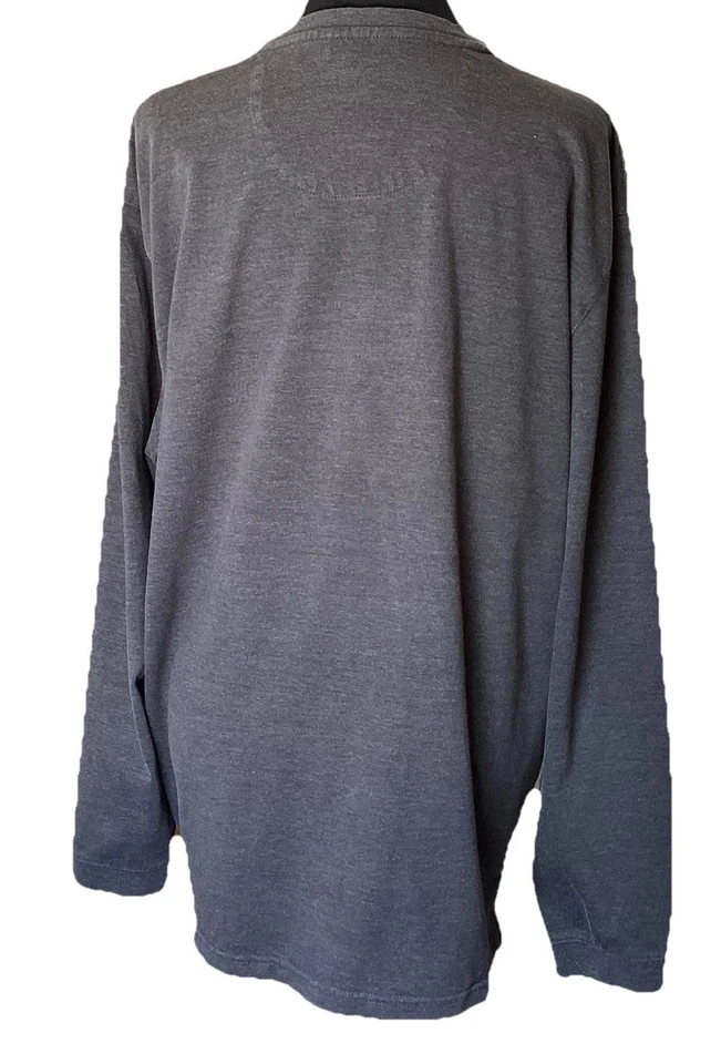 Camisa Pullover Van Heusen Hombres Cuello A Rayas Gruesa Manga Larga XL Grunge Invierno Foto 4 de 4