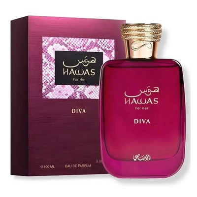 Rasasi Hawas Diva For Her EDP |  3.38oz  | 100ml, Women Perfume Spray