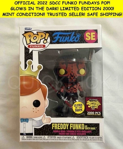 FREDDY FUNKO DARTH MAUL GLOW STAR WARS SHADOW LORD 2022 SDCC FUNDAYS POP LE 2000
