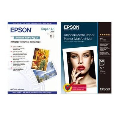 Epson Archival A3+ 192 g/m² Premium Matt Finish Inkjet Fotopapier - 50 Blatt