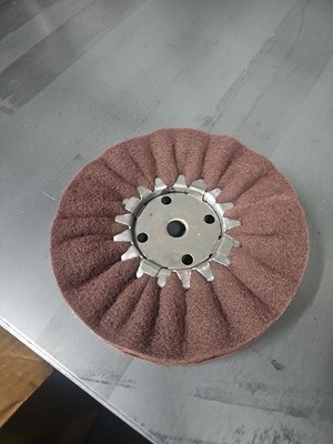 8'' red renegade sanding buff buffing wheel disc 320-400 grit aluminum metal new 