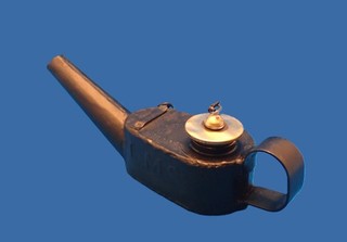 Super Vintage BRITISH RAILWAYS L.M.S. Fackellampe 4 Flüssigunzen Messingkappe