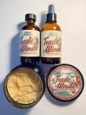 Moon Soaps Shave Soap, Aftershave Splash & Balm Set -- Trade Winds