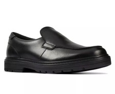 Image of Clarks LOXHAM GROVE Boys Youth Black Leather School Shoes UK SIZE 4.5 G EU 37.5
