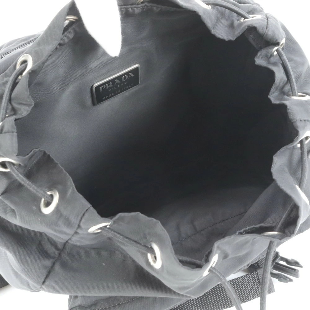 Prada Tessuto Nylon Black Shoulder Bag Vintage Authentic