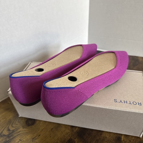 Rothy’s Mujer’s The Point Punta Plana Talla 9.5 Wild Orchid Púrpura NUEVO - Imagen 5 de 5