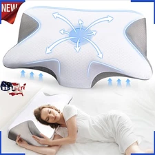 Cervical Pillow for Neck Pain Relief Memory Foam Pillow for Side, Back & Stomach