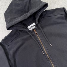 American Giant Hoodie Mens XL Black Heavyweight Full Zip Sweatshirt Made in USA