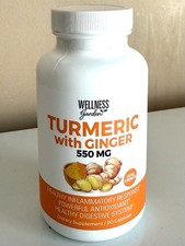 WELLNESS GARDEN TURMERIC WITH GINGER 550MG 90 CAPSULES SEALED EXP 10/2028