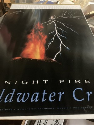 Night Fire Cold water Creek Poster Kamchatka Peninsula Russia By Mikhail Zhilin