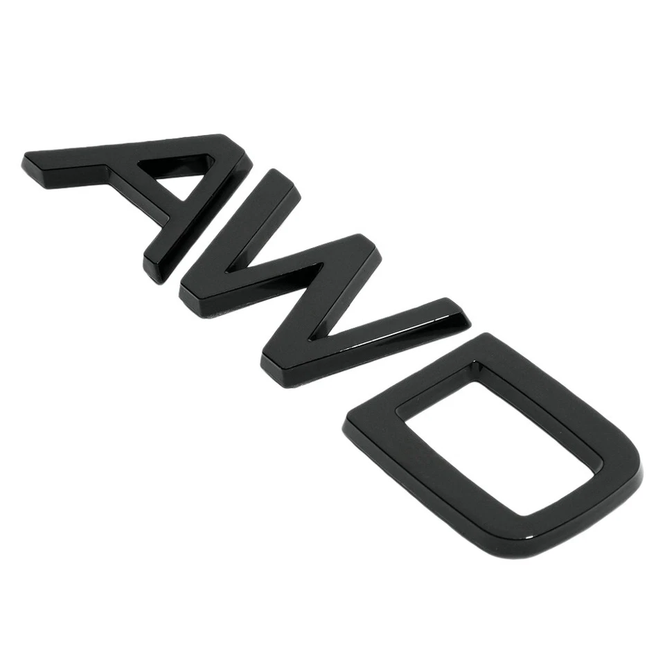 Black AWD For Volvo Rear Trunk Tailgate Emblem Badge Decal Nameplate Letters Foto 3 de 3