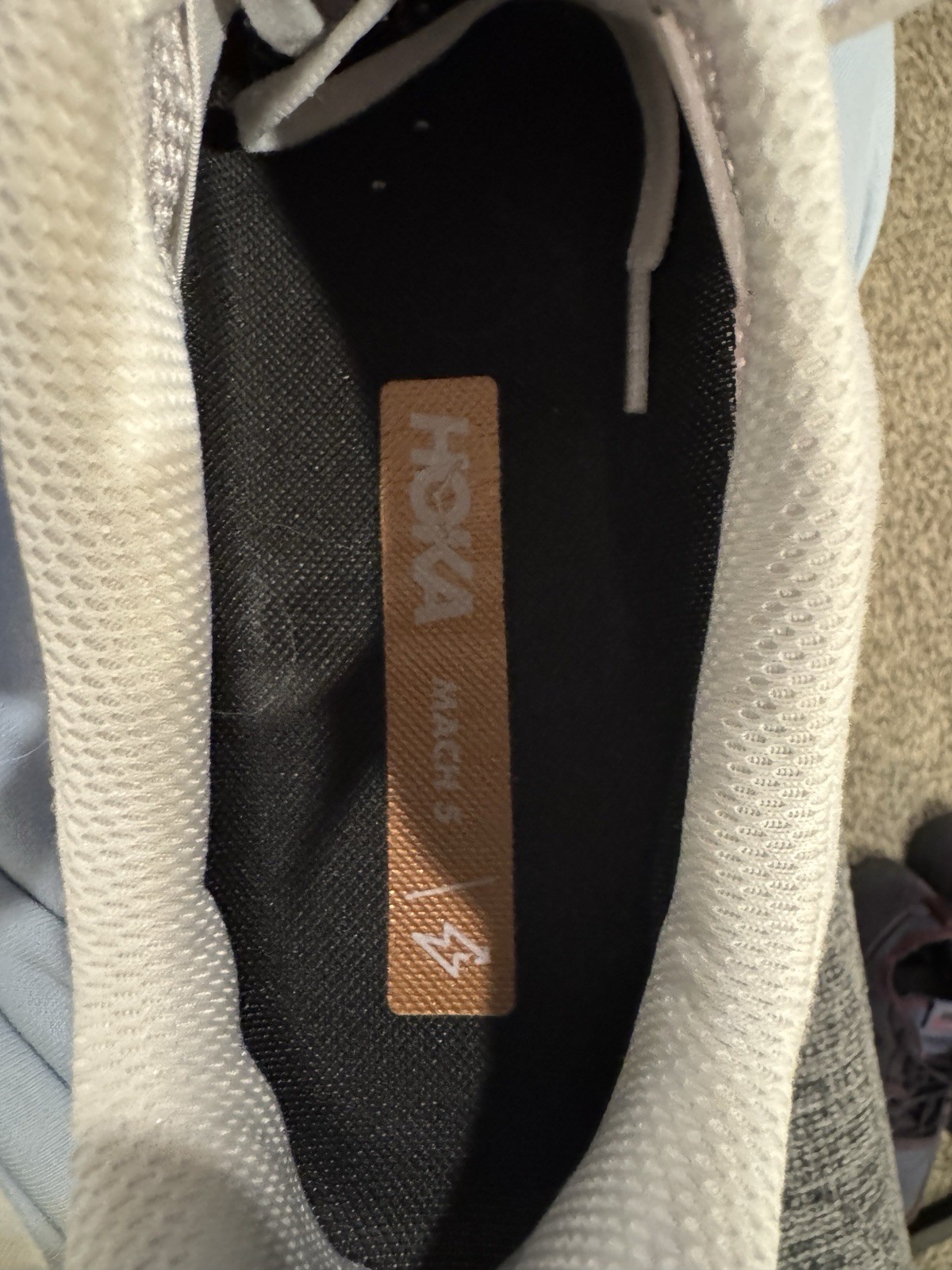 Hoka Mach 5 Men's Running Shoes White/Copper, Size 12 D thumbnail 7