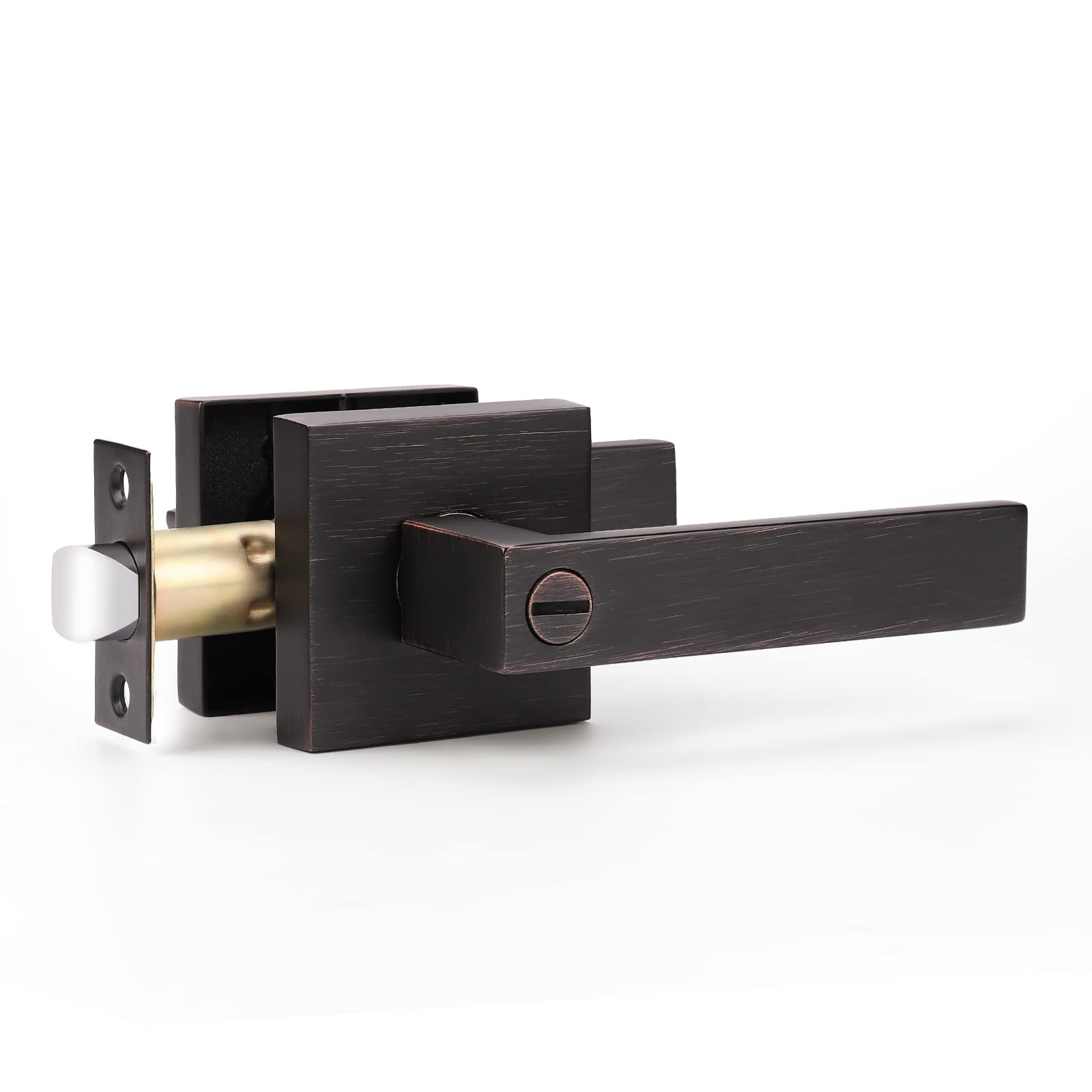 Heavy Duty Privacy Bathroom Lever Lock Set for Interior and Bedroom Doors