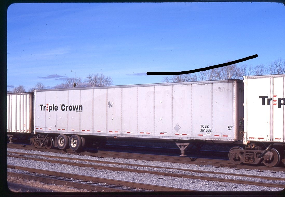 tfc182 Orig. Slides Roadrailer Trailer TCSZ 361062 Ex CN Bethlehem, Pa ...