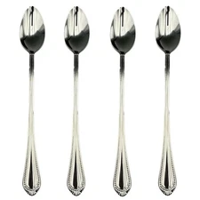 Mikasa Regent Bead 18/10 Stainless Steel Iced Beverage Spoon (Set of Four)