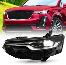 Left Driver Side For 2021-2023 Cadillac XT6 LED Headlights Assembly w/Projector