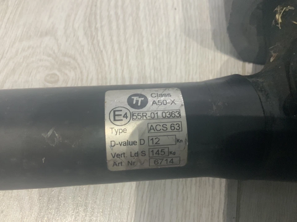 Barra de remolque desmontable Tow Trust 6706 cuello de cisne ACS 63, bola de remolque 55R-01 0363 - Imagen 2 de 4