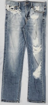 Lucky Brand Men's Jeans Extremely Distressed 221 Original Straight Size 33/32