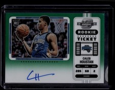 2022-23 Panini Contenders Optic Caleb Houstan #123 Variation Green RC Auto /75