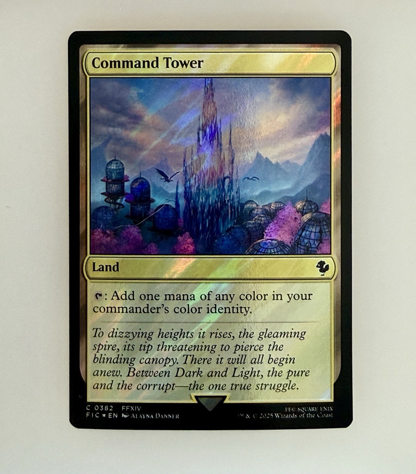 MTG: Command Tower (0382) (Surge Foil) Commander: Final Fantasy Surge Foil NM