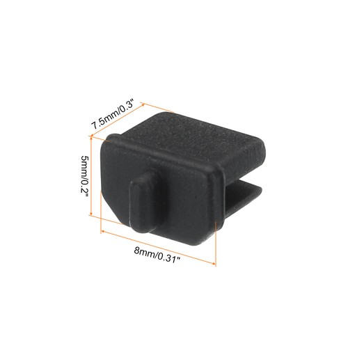 25pcs Ordinateur Portable DP Port Conduit Couvercles Capuchons Silicone Plugs Protecteur, Noir - Photo 2 sur 4