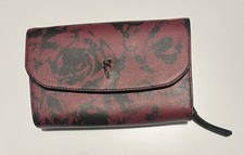 Simply Vera Wang Purse Clutch Dark Red Rose Design