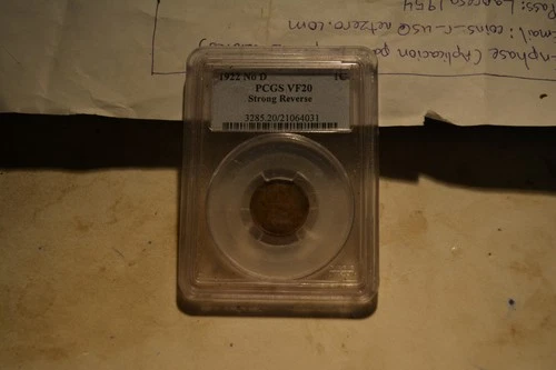 1922 NO D PCGS VF20 STRONG REVERSE