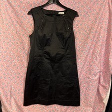 Calvin Klein Pencil Dress Womens 10 Black Sleeveless Party Night Business Zipper