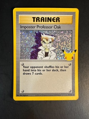 2021 Pokemon Celebrations 25th Trainer Imposter Professor Oak Confetti Holo Rare