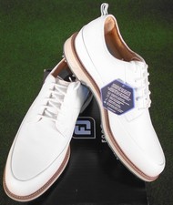 NIB Footjoy  DryJoys Premiere Field LX Spiked Golf Shoes, White, 54394