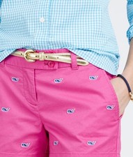 Vineyard Vines Day Boat Classic Chino Shorts Size 4 Whale Nantucket Coastal H7