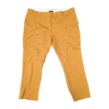F F Mustard Yellow Ladies Cropped Trousers Casual Workwear Women's Size 20 Used