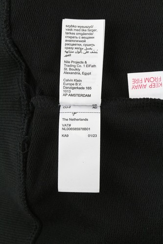 Calvin Klein Uomo Felpa Nero XL Pullover Girocollo Ricamato Anteriore Logo - Foto 7 di 10