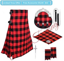 MacGregor Rob Roy Tartan 8 Yard Kilt - Men's Traditional kilt Accessories