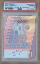 2022 Panini Recon Austin Reaves Destined for Greatness Auto /99 PSA 8 Lakers